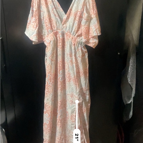 NWT Large Cupshe Haisley print long dress with adjustable straps - Picture 6 of 14